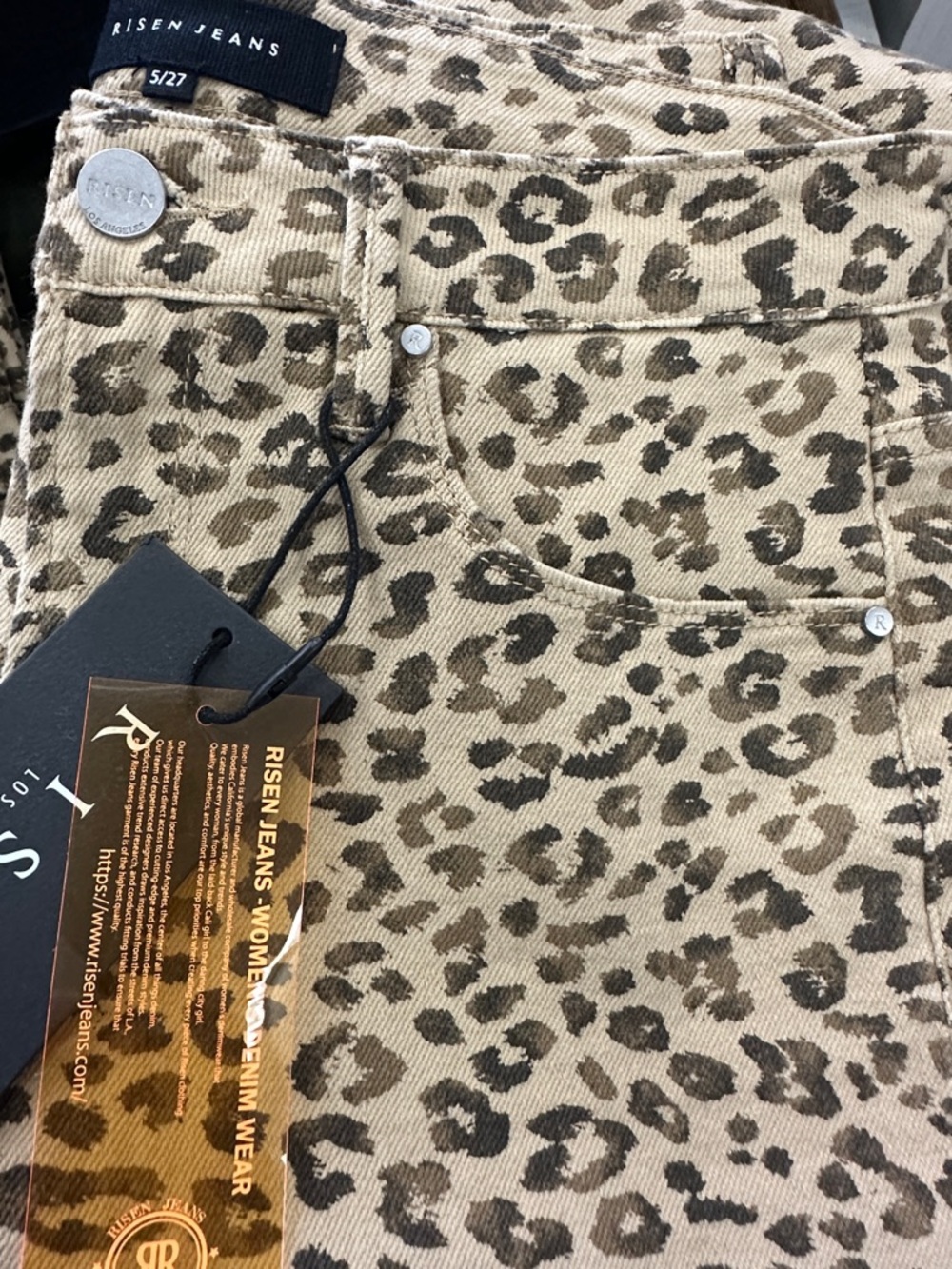 New w tags. Cheetah leopard jeans Risen. Multiple sizes - Picture 2 of 3
